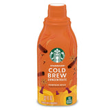 Starbucks Pumpkin Spice Cold Brew Concentrate – Camping Coffee Concentrate for Autumn Trips, 32 oz Bottle