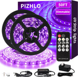 Blacklight LED Strips for Teen Bedroom – Cool Glow Party Lights, Safer 385-400nm and No Flame