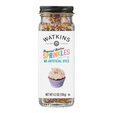 Watkins Rainbow Nonpareils Sprinkles – FD&C Dye Free Topping for Clean Ingredient Homemade Ice Cream and Brownie Finishing
