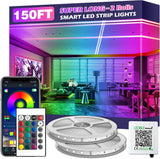 HiLighting 200FT 12V Low Voltage LED Light Strips – Smoke Free and Fire Risk Free Ambient Lighting for Staircase and Nursery