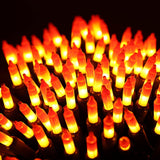 Brizled Candy Corn Lights – Spooky Seasonal Home Aesthetic for Fireplace Mantel and Bookshelf Styling