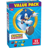Sonic The Hedgehog Fruit Flavored Snacks – 80 Calorie Fat Free Snack Pouches for Health Conscious Parents, 17.6 oz Value Pack