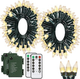 Solhice 2 Pack Outdoor Fairy Lights 40ft – Weather Resistant Garland for Tent, Canopy, and Garden Party