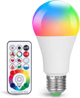 SUNNEST RGBW Mood Light Bulb – Bath Time Relaxation Ambiance, Dimmable E26 10W with Memory and Auto-Off Timer