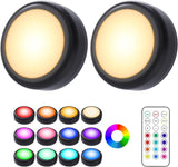 Cadrim Wireless Puck Lights - Ambient Mood Lighting for Media Room, Game Room, and Dining Nook Decor