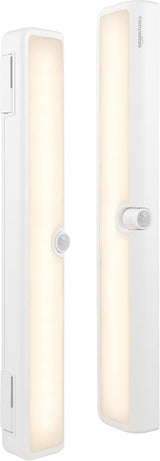 Amazon Basics LED Puck Lights, Battery Operated, 2 Pack — Practical Holiday Gift for Parents and Grandparents