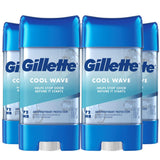 Gillette 72hr Anti-White Mark Clear Gel Deodorant for Men, Cool Wave Scent, Daily Hygiene Upgrade for Men Building a Calming Bath and Bedtime Routine (Pack of 4)