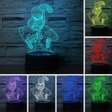 AuroraGlow 3D LED Lamp for Bath Time – Soothing Ambient Light for Self Care Rituals, Battery Operated Color Lamp