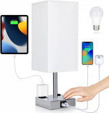 Soilsiu Dimmable LED Study Lamp with Dual USB Ports, Adjustable Work Light for Small Office Desks