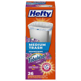 Hefty Medium Trash Bags with Fabuloso Scent, 8 Gallon 26 Count – Clean-Looking Refresher for Apartment-Style Home Office and Studio Decor