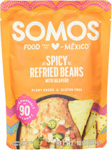 SOMOS Spicy Refried Beans – Compact Heat-and-Eat Side for Intentional Kitchens, No Prep Required