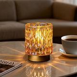 AuroraGlow Pearl Glass Cordless Lamp – Cozy Bedroom Aesthetic Light for End Tables and Bookshelves, No Outlet Needed