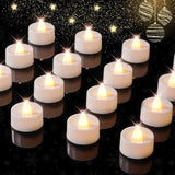 BEICHI Flameless Votive Candles with Auto Timer – Cool-Touch LED Tea Lights for Seniors, Apartments, and Dorm Rooms, 24 Pack Warm Yellow