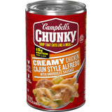 Campbell's Chunky Creamy Cajun Alfredo Soup – 15g Protein Dinner for Senior Pantry Stocking & Easy Chewing, 18.8 oz Can