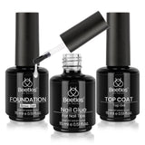 Beetles Signature Gel Nail Collection – Elevated DIY Manicure Experience, Builder Gel and No-Wipe Top Coat Trio