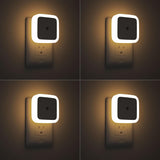 Sujeet Dusk to Dawn Night Light – Square 2.4 Inch Pass Through Outlet Light, 4-Pack Minimalist Home Lighting