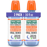 TheraBreath Overnight Mouthwash, Dentist-Formulated Alcohol-Free Nighttime Rinse for Daily Enamel Care, Chamomile Mint, 16 fl oz (Pack of 2)