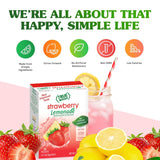 True Citrus True Lemon Strawberry Lemonade Powdered Mix – Family Friendly Low-Sugar Drink for Pantry and Road Trips