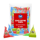 Sour Popping Rocks - Affordable Bulk Gift Candy for Tween Trick-or-Treat Hosts and Holiday Exchange Parties - 40 Count Assorted Triangle Pouches