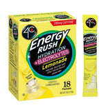 4C Energy Rush Powder Sticks – Study Desk and Office Cup Hydration Booster, 18ct Lemonade Electrolyte Packets