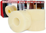 Birllaid No-Residue Window Sealing Tape – Indoor Insulation for Drafty Bedrooms and Attics, 3 Inch x 165 FT Clear Vinyl