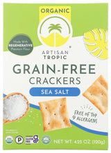 ARTISAN TROPIC Organic Sea Salt Crackers, 4.25 OZ – Elevate Your Charcuterie Board with Organic Sea Salt