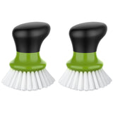MR.SIGA Ergonomic Dish Scrub Brush – Useful Gift for Mom on Mother's Day, Birthday, or Holiday, Gray, Pack of 2