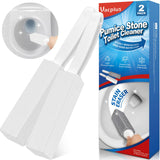 Vacplus Pumice Toilet Brush - Streamlined Long-Handle Scrubber Replacing Multiple Chemical Cleaners, Neutral Gray Design