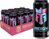Reign Total Body Fuel Sour Gummy Worm – Functional Wellness Can with BCAAs and Electrolytes for Daily Balance, 16 Fl Oz (Pack of 12)