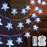 Brightown Star String Lights – Romantic Home Ambiance for Wall and Headboard Styling, 17ft Battery Operated Star Fairy Lights Dimmable