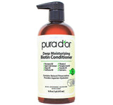 PURA D'OR Gold Label Haircare – Two-Step Anti-Thinning Routine for a Clutter-Free Bathroom, 16oz Shampoo and Conditioner