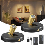 LUXFURNI Wireless Up Lights Indoor – Simple Rechargeable Accent Lighting for Uncluttered Bedrooms and Plant Corners