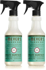 MRS. MEYER'S CLEAN DAY All-Purpose Cleaner Spray, Basil, 16 fl. oz – Pampering Birthday Gift for Mom and Women Who Love Herbal Scents
