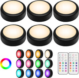 Alivation Battery LED Puck Lights as Birthday Gift for Mom, 13-Color Wireless Night Lighting for Cozy Bedroom Upgrade
