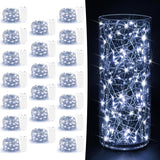 Glowia Twinkle Lights Battery Powered – Uncluttered 7ft 20 LED Minimal String Lights for Modern Home Aesthetic and Japandi Decor, Warm White