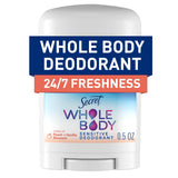 Secret Whole Body Deodorant Stick – Portable Freshness for Trail Runs and Patio Brunches, Aluminum-Free Multi-Area 0.5 oz