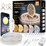 LotusLamp X Tunable White LED Strip – Cozy Birthday Gift for Her, App-Controlled Bedroom Lighting