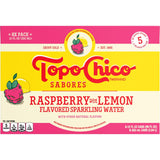 Topo Chico Sabores Raspberry with Lemon – Effervescent Refreshment for Outdoor Dining, BBQs, and Poolside Lounging, 12oz 8pk