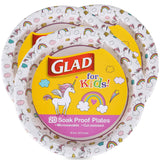 Glad for Kids Unicorn Disposable Plates – Worry-Free Plates for Kids Birthday Parties and Everyday Lunch, No Dishwashing Required, 8.5 Inch, 20 Count