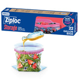 Ziploc Gallon Food Storage Bags – Organized Refrigerator System for Weekly Meal Planning