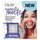 Olay Cleansing Melts Vitamin C – Dermatologist-Tested Cleanser for Post-Sun Wind-Down Routines, 12 Count Pouch