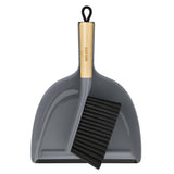 MR.SIGA Bamboo Dustpan and Brush Set – Travel-Ready Cleaning Combo for Camping, Picnics, and Patio Tables