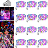 Brightever Battery Powered String Lights 12 Pack – Mindful Evening Ambiance for Bedroom and Yoga Space, 3000K Warm White Copper Wire Twinkle Lights