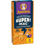 Annie's Super! Macaroni and Cheese – Better-for-You Family Dinner Side for Vegetable and Protein Pairing, Organic Pasta, Real Cheddar, 6 oz