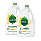 Seventh Generation Lemon Dishwasher Detergent Gel – Plant-Based Dish Care for High-Chair and Toddler Dishwashing, Residue-Free