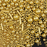 Sprinkles – Aesthetic Metallic Sprinkle Mix for Beautiful Home Bakery Displays, 4.6oz Edible Decor