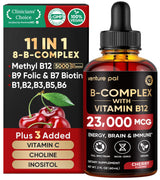 Venture Pal Methylated B Complex Liquid Drops – Streamlined 2 Fl Oz Sublingual B12 for Clutter-Free Kitchen Counters
