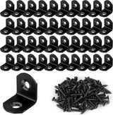 HENSUN 90 Degree L Bracket – Intentional Living Furniture Repair, Low-Profile Black Braces for Modern Wood Projects