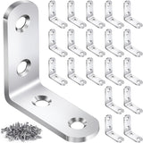 SleekFix Stainless Steel Right Angle Bracket Set - Practical Birthday Gift for Hobbyist Woodworkers, Makers and Crafters