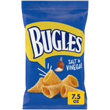 Bugles Salt and Vinegar Crispy Corn Snacks 7.5 oz – Backpack-Friendly Snack for Camping and Hiking Days